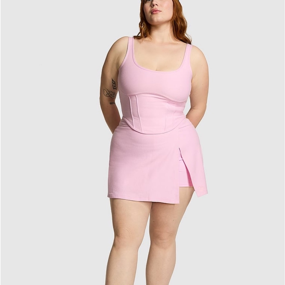 Pink High Rise Skort